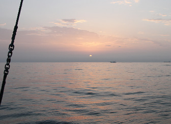 はまぐり漁 鹿嶋市の沖合い