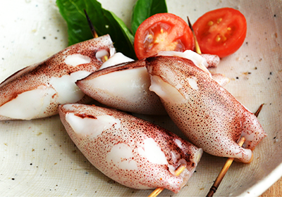 ヤリイカのチーズ詰め