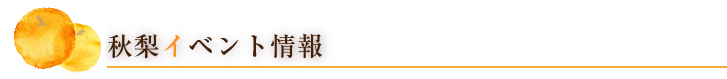 秋梨イベント情報!