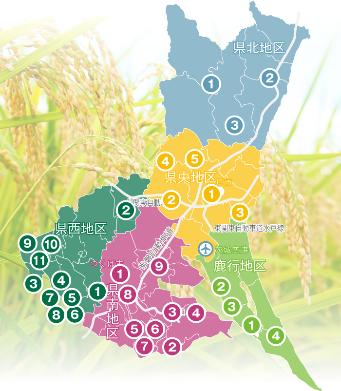 地域オリジナル米マップ