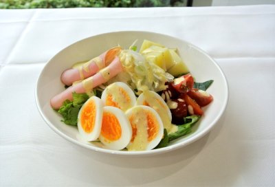 水菜とハムの#いばらきペイザンヌサラダ