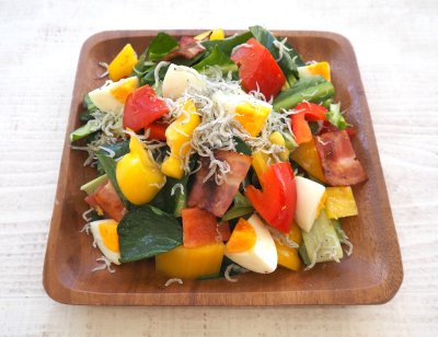 小松菜とちりめんじゃこの#いばらき和えサラダ