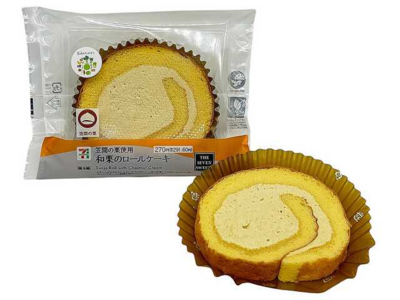 笠間の栗使用 和栗のロールケーキ