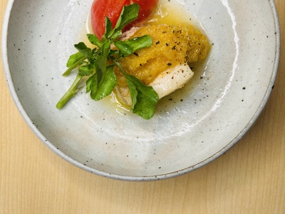 茨城県郷土料理　サワラのピーナッツ味噌焼き 〜青梗菜としらすのお浸し〜